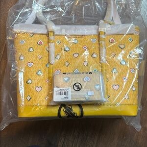 Yellow Patterned Tote Bag